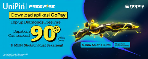 Jan – Miliki Shotgun Kuat Sekarang & Cashback 90% GoPay Coins Dengan Top up Diamonds Free Fire